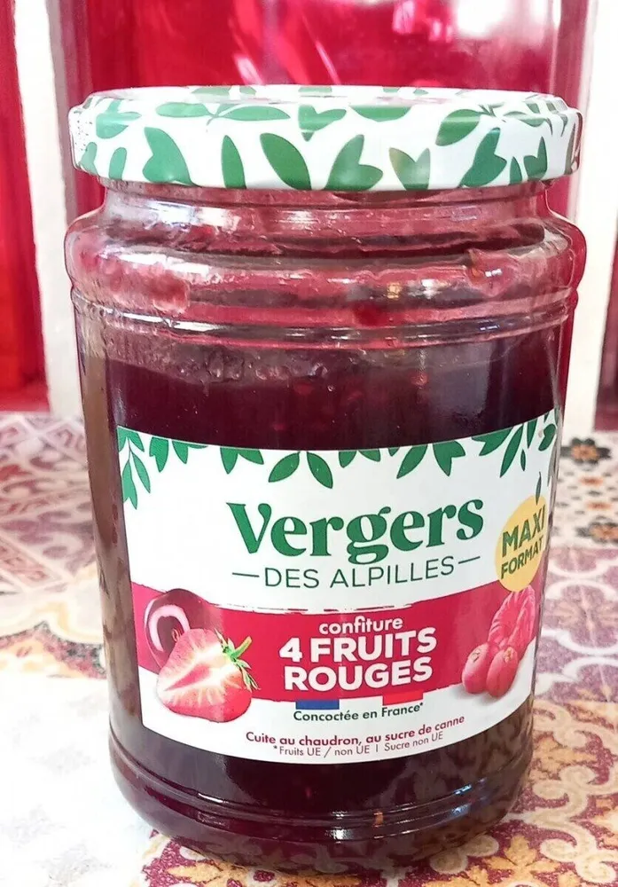 Confiture 4 fruits rouges Vergers des Alpilles