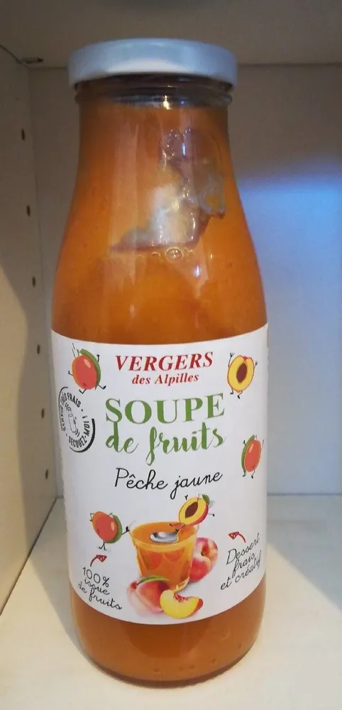 Soupe de fruits : pêche jaune