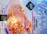 Fine ligne Poisson sauce crème et riz basmati aux petits légumes