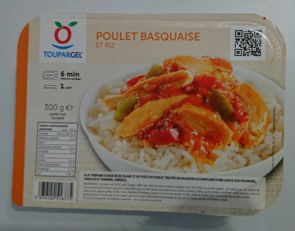 Poulet basquaise et riz