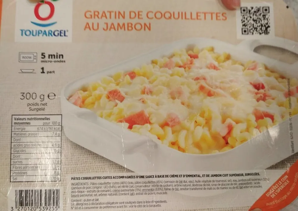 Gratin de coquillettes au jambon