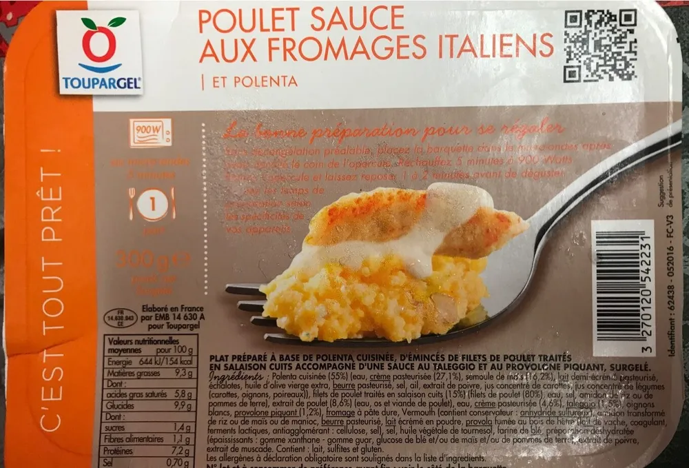 Poulet sauce aux fromages italiens