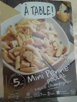 Mini penne poulet sauce champignon