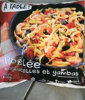 Poêlée tagliatelles et gambas