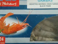 Gambas entières crues, 400g