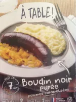 Boudin noir purée pommes caramélisées