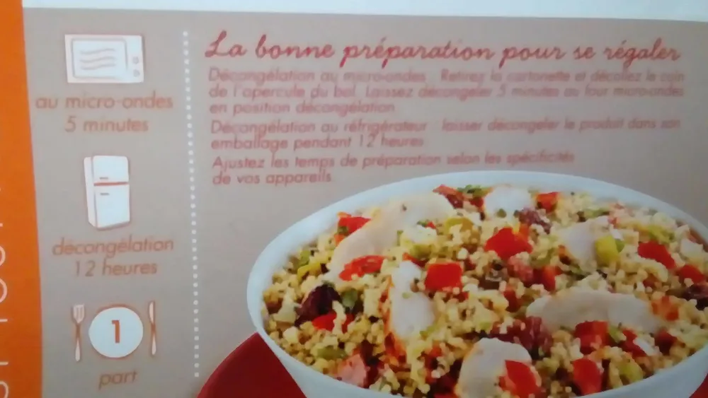 Taboule au poulet