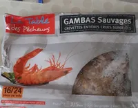 Crevettes sauvages entières crues surgelées