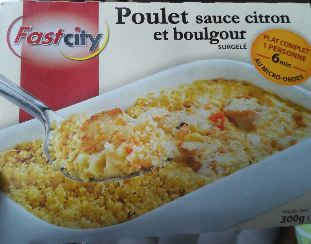 Poulet sauce citron et boulgour