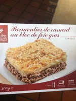 Parmentier de canard au bloc de foie gras