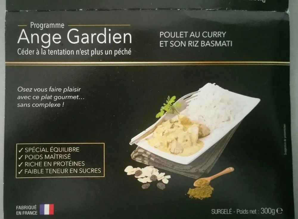 Poulet au curry et son riz basmati