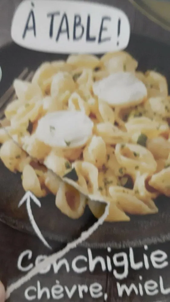 Conchiglie chèvre miel