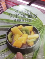 Salade de fruits exotiques et purées d'açaî