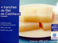 4 Tranches de filet de Cabillaud