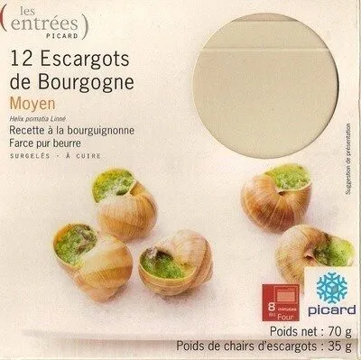 12 Escargots de Bourgogne Moyen - surgelés 70 g