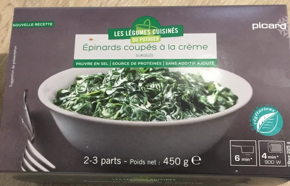 Épinards coupés à la crèmes
