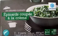 Epinards coupés à la crème