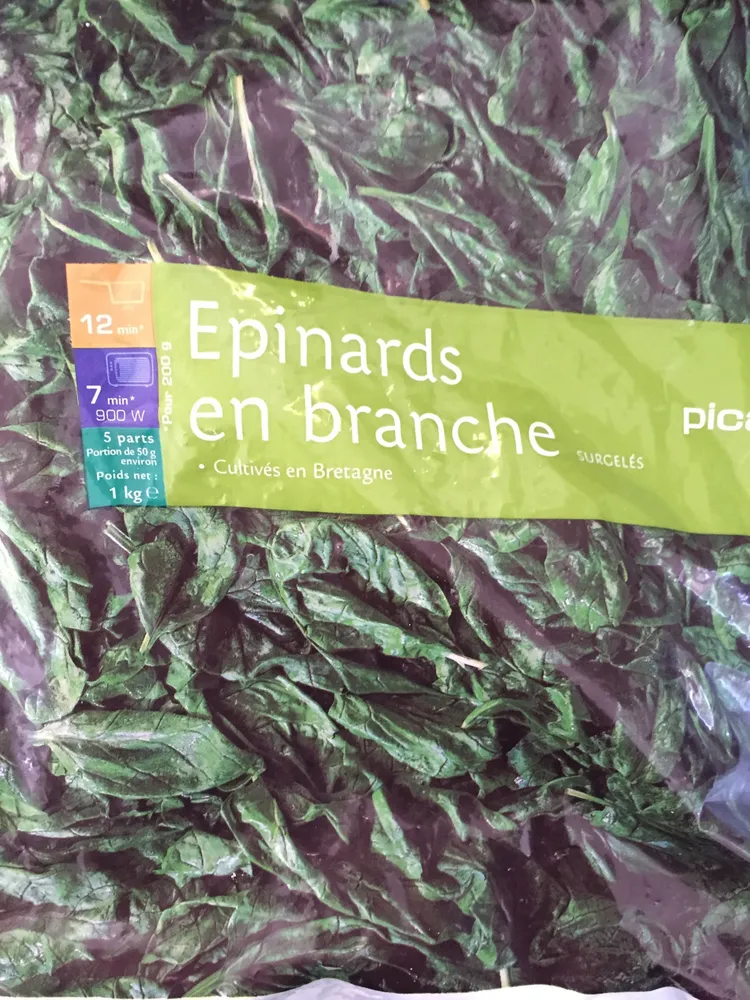 Epinards en branche