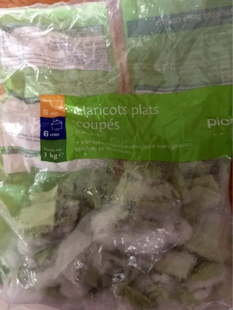 Haricots plats coupés