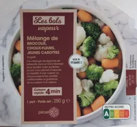 Mélange de légumes - Brocolis, choux-fleurs, jeunes carottes