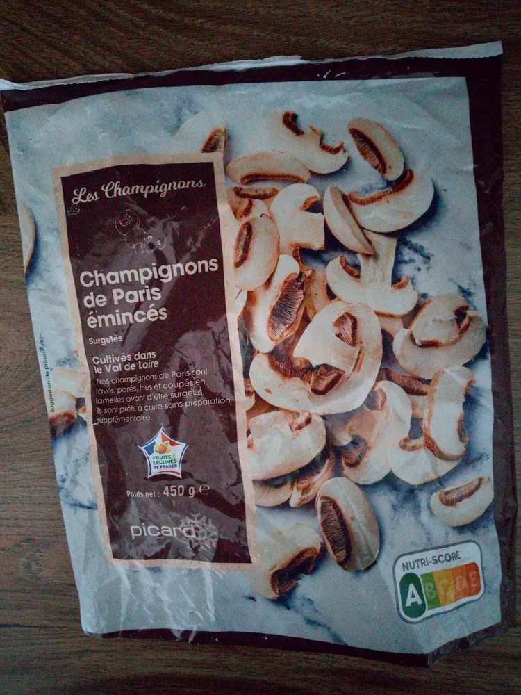 Champignons de Paris émincés