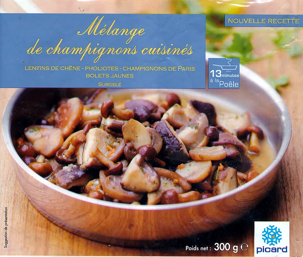 Mélange de champignons cuisinés