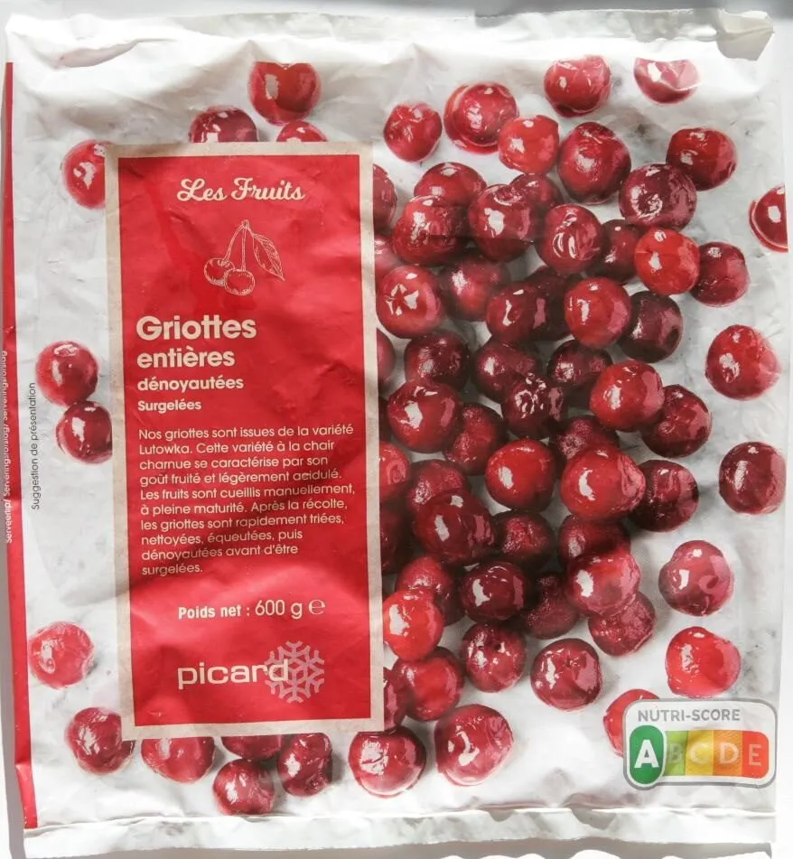 Griottes entières dénoyautées