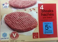 4 steaks hachés pour boeuf