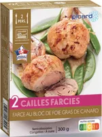 Cailles farcies - Farce au bloc de foie gras de canard