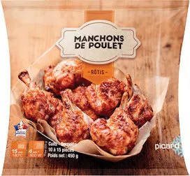 Manchons de poulets rôti surgelés