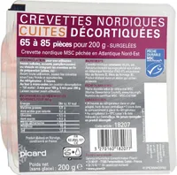 Crevettes nordiques cuites décortiquées MSC