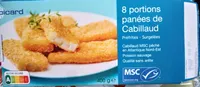 8 portions panées de cabillaud