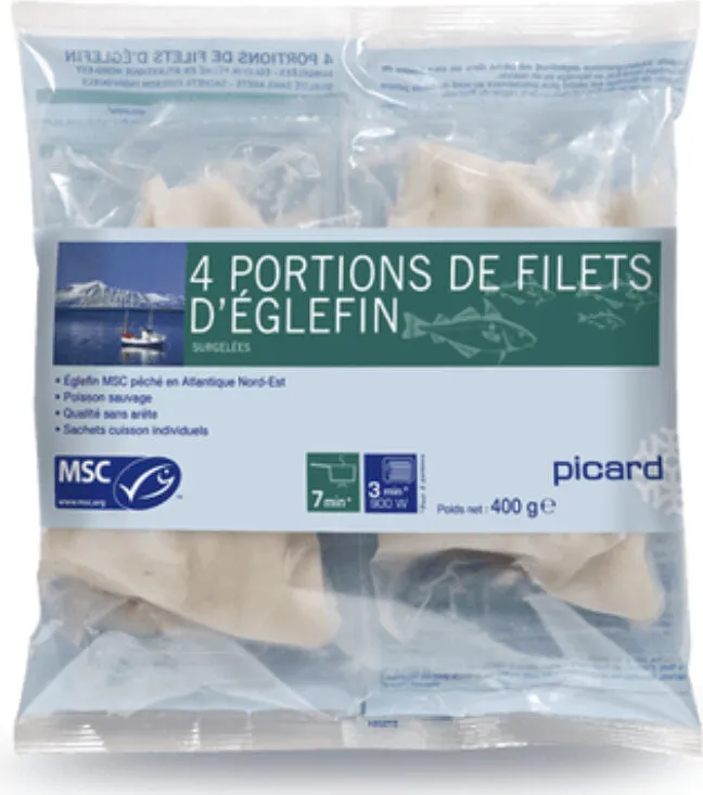 Portions de filmets d'églefin