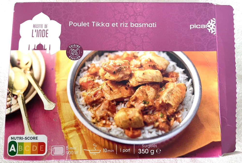 Poulet Tikka et riz basmati