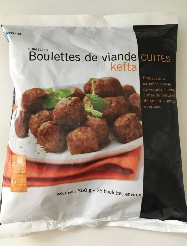 Boulettes de viande cuites kefta