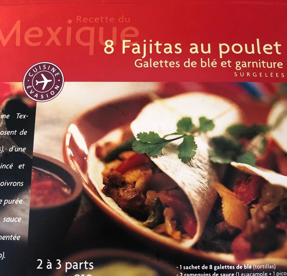 8 fajitas au poulet