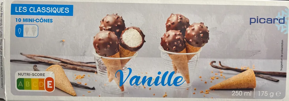 10 mini-cônes vanille