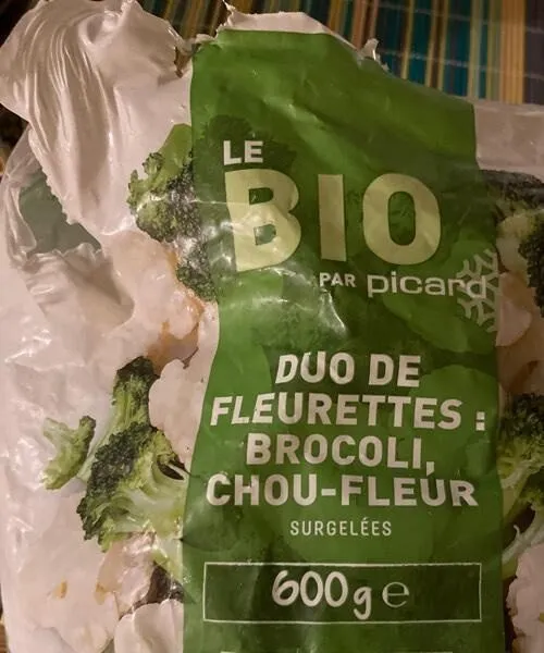 Duo de fleurettes brocolis , chou-fleur bio