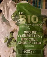 Duo de fleurettes brocolis , chou-fleur bio