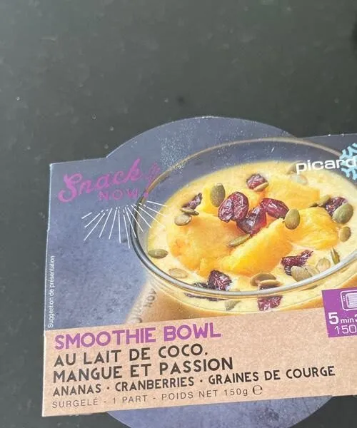 Smoothie bowl au lait de coco mangue et passion