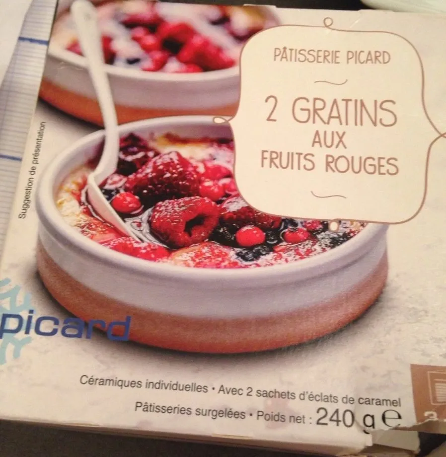 2 gratins aux frutis rouges surgelés