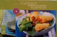 8 Nems au Poulet et à la Coriandre (avec sauce Nuoc-Mâm)