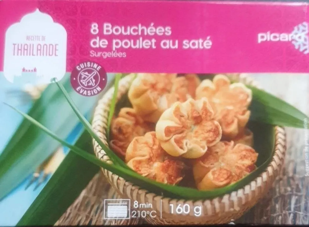 8 bouchées de poulet au saté