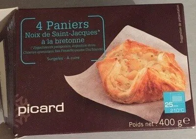 Paniers de noix de Saint-Jacques