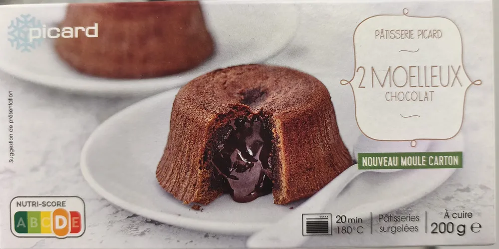 2 moelleux au chocolat surgelés