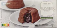 2 moelleux au chocolat surgelés