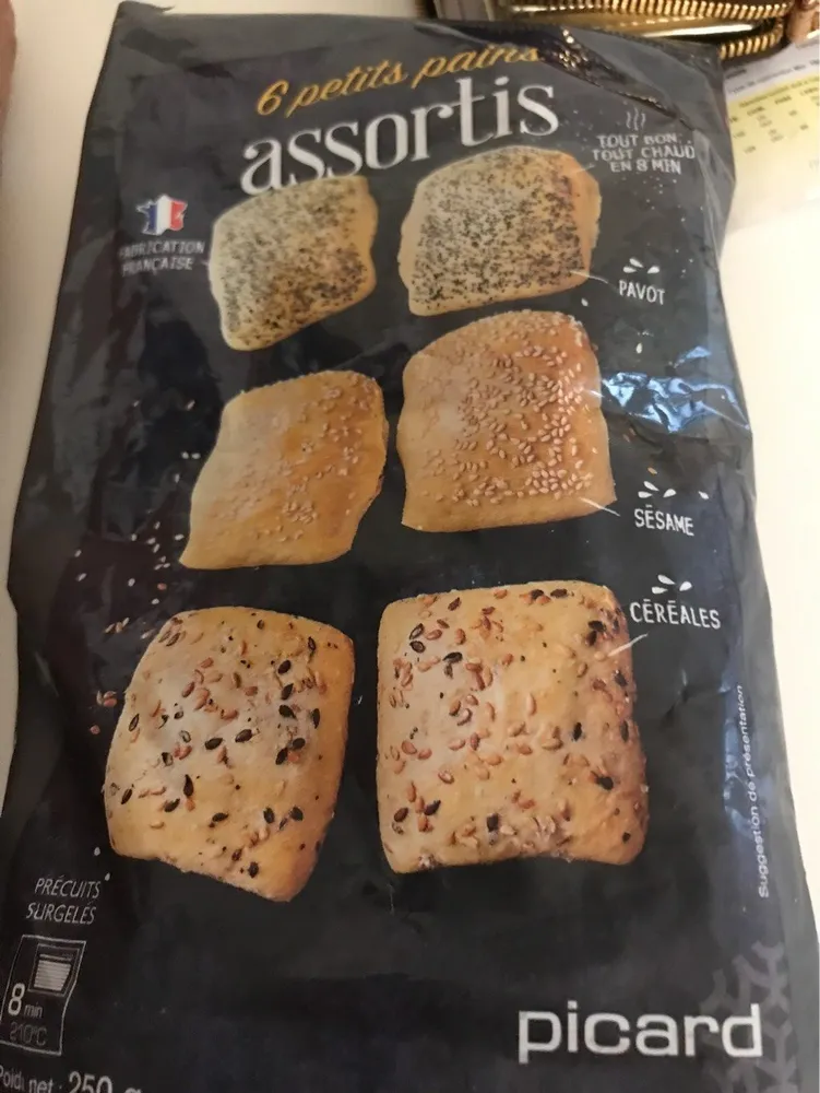 6 Petits Pains Assortis : Pavot, Sésame, Céréales