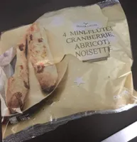 Mini-Flûtes Cranberrie, Abricot, Noisette