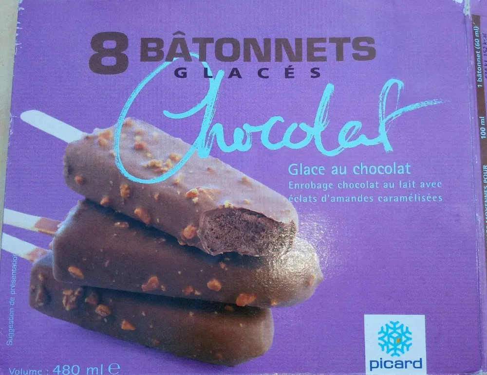 8 Bâtonnets Glacés Chocolat