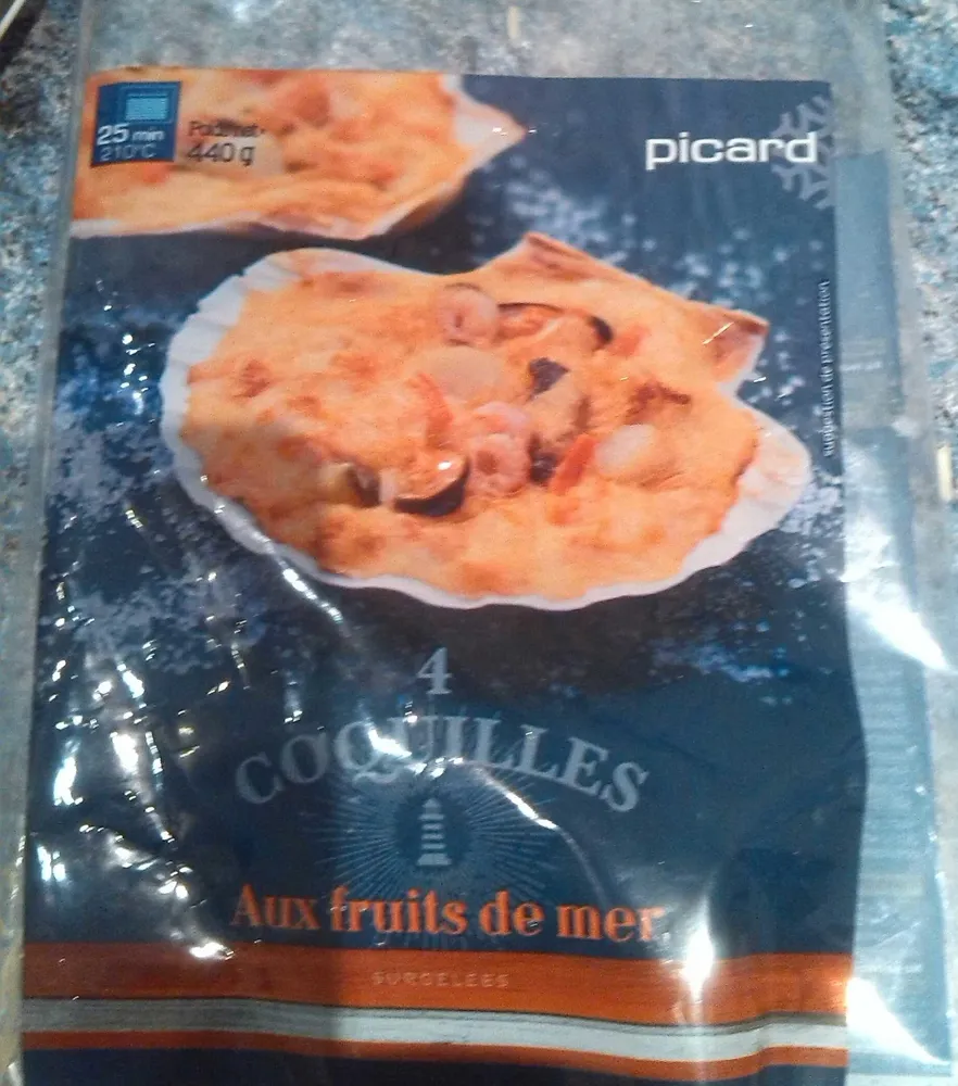 4 coquilles aux fruits de mer